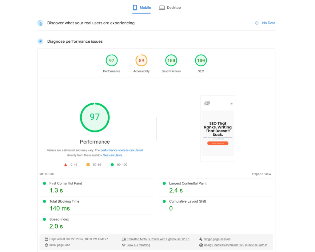 PageSpeed Insights
