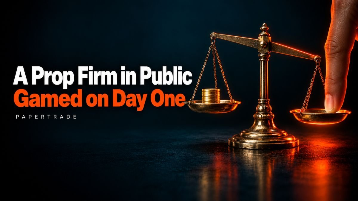 What Is Papertrade? A Prop Firm in Public, Gamed on Day One
